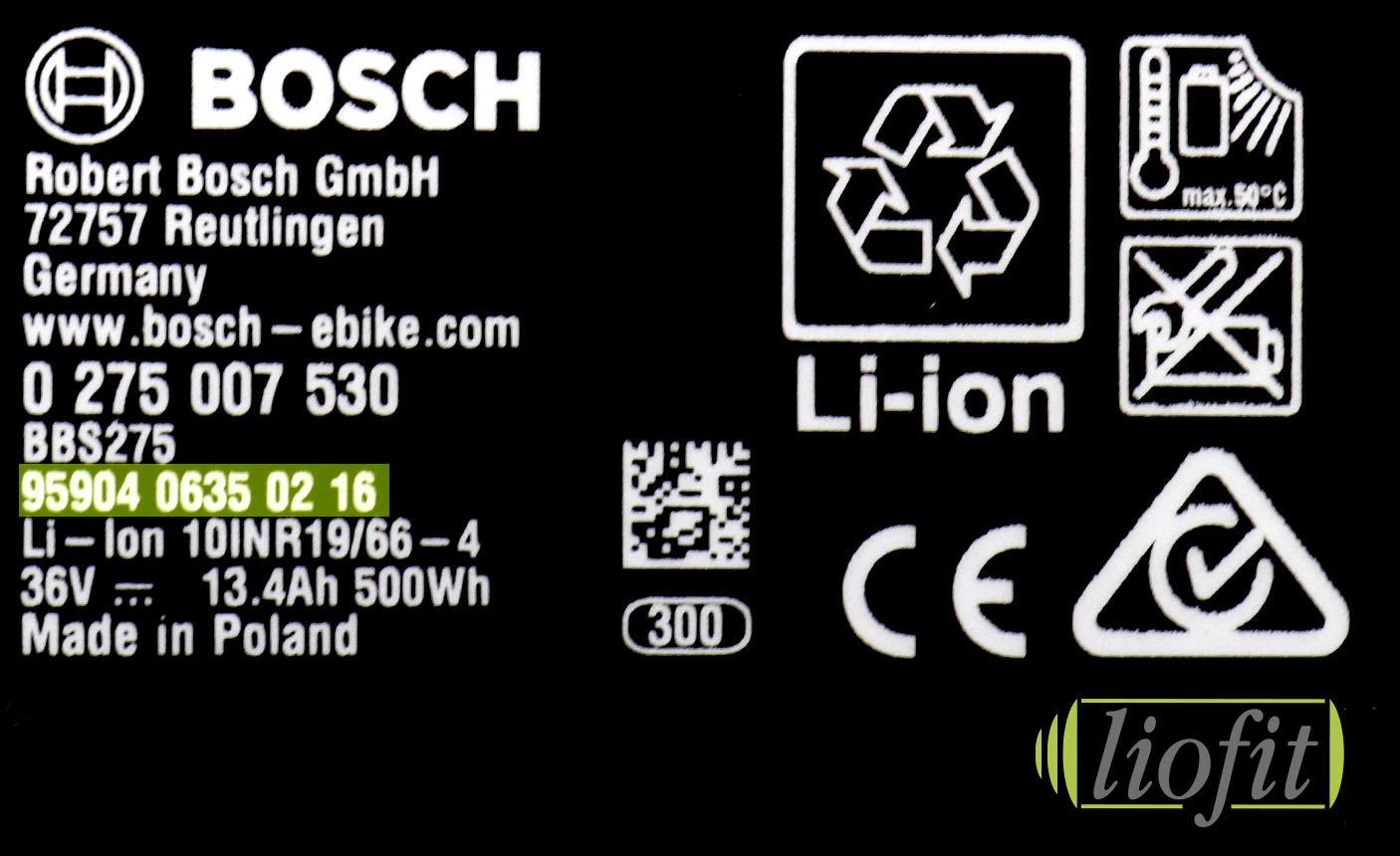 Bosch PowerTube 500 Seriennummer