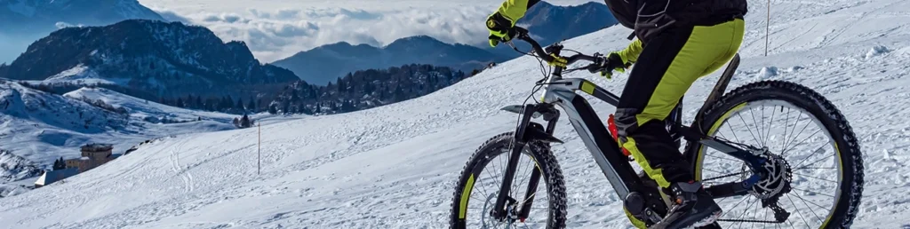 E-Bike im Schnee