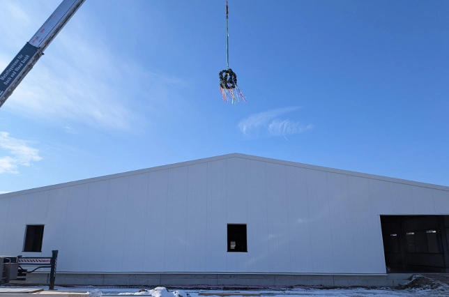 Richtkrone für den Neubau